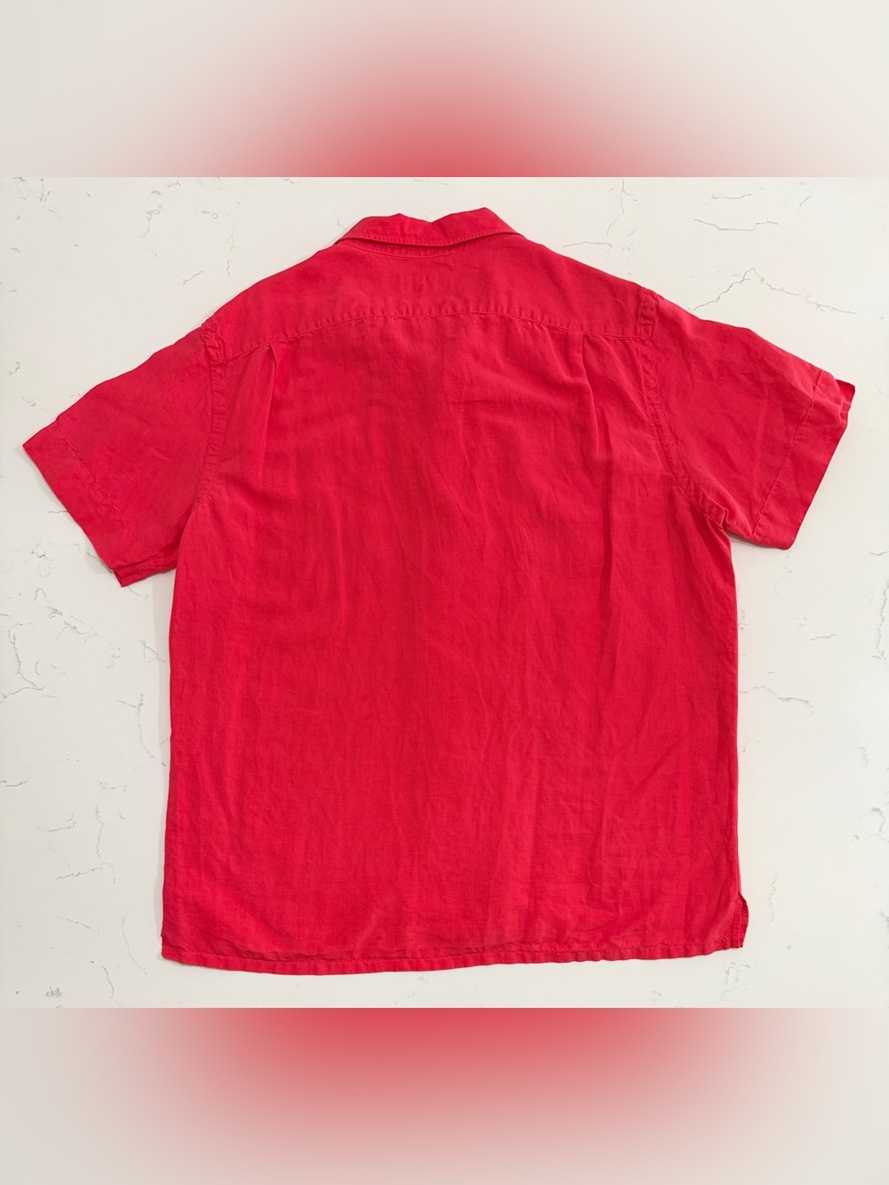 Polo by Ralph Lauren Linen Satin Camp Collar Shirt Men’s Large Coral - Picture 8 of 8